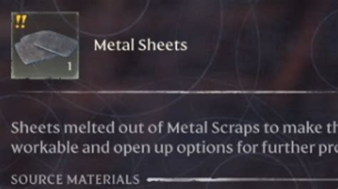 making metal sheets in enshrouded